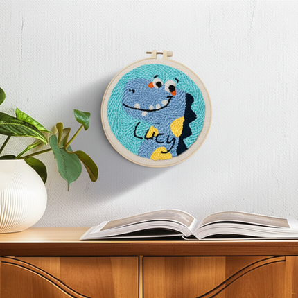 DIY Punch Needle Kits for Beginners Cute Animal with Hoop Embroidery Punch Needle Starter Craft Set Giraffe Festival Gift - gallery 2