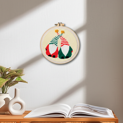 Xmas Punch Needle Embroidery Kit with Yarn for Beginners DIY Needlework Wool Work for Christmas Gift Home Decor - gallery 2