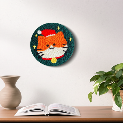 Xmas Punch Needle Embroidery Kit with Yarn for Beginners DIY Needlework Wool Work for Christmas Gift Home Decor - gallery 2