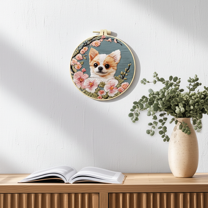 Dog Embroidery Kits DIY Cross Stitch Starter Craft Kits for Adults Embroidery Cloth with Pattern, Needles Instruction Threads - gallery 2