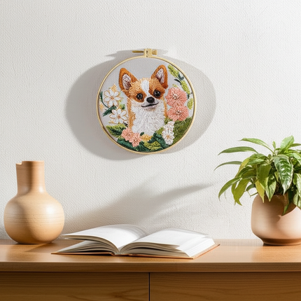 Dog Embroidery Kits DIY Cross Stitch Starter Craft Kits for Adults Embroidery Cloth with Pattern, Needles Instruction Threads - gallery 2
