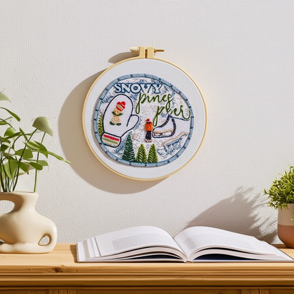 1pc DIY Embroidery Supplies Tree Bird Plant Flower Full Set Hoop Needle Arts And Craft Landscape Scenery Handmade Gift - gallery 2
