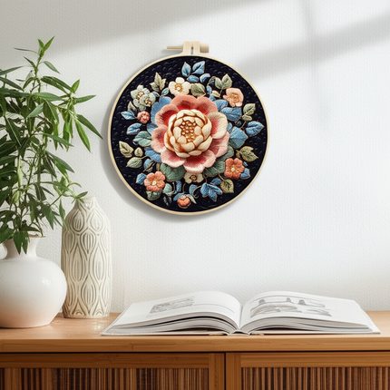 Retro Flower Embroidery Kit for Adult Cross Stitch Kits for Hand with Patterns and Instructions DIY with Threads and Needles - gallery 2