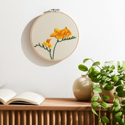 Flower Embroidery Kit for Beginners with Pattern and Instructions Cross Stitch Kits Threads and Needles - gallery 2