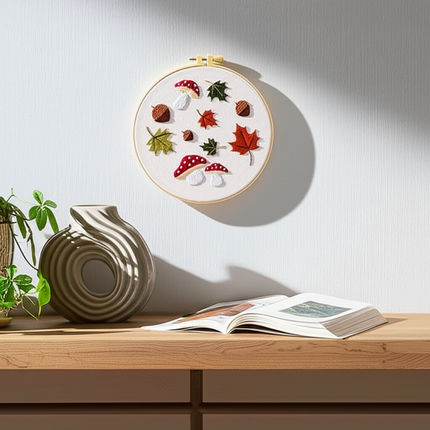 Simple Flower for Teenager Embroidery Kit with Thread, CN EN Instruction,Stamped Cloth,Needles DIY Gift for Student - gallery 2