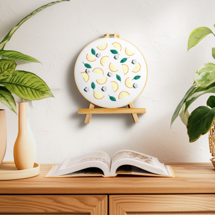 Simple Flower for Teenager Embroidery Kit with Thread, CN EN Instruction,Stamped Cloth,Needles DIY Gift for Student - gallery 2