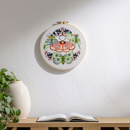 Cute Animal Handmade Embroidery Kit with Pattern Cotton Threads Needles Hoop Handmade Sewing Art Craft Kit for Mom Grandma - gallery 2