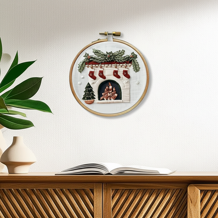Christmas Cross Stitch Embroidery Kit Includes Embroidery Hoop Embroidery Cloth Threads DIY Embroidery Kit for Beginners Adults - gallery 2