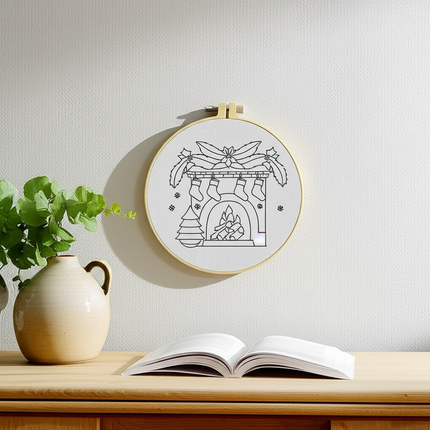 Christmas Embroidery Kit with Pattern and Instructions for Beginners with Embroidery Hoop Color Threads and Needles - gallery 2