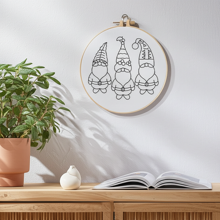 Christmas Embroidery Kit with Pattern and Instructions for Beginners with Embroidery Hoop Color Threads and Needles - gallery 2