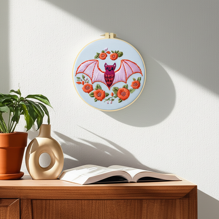 Halloween Stamped Cross Stitch Embroidery Kits with Hoop Cloth Color Thread - gallery 2