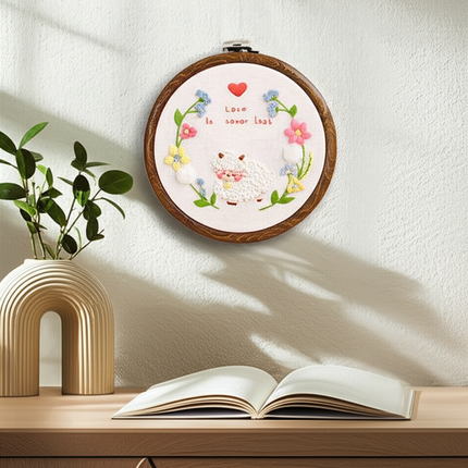 Handmade Embroidery DIY Material Kit Easy to Make Dream Rose Photo Frame Home Decoration Creative Gift - gallery 2