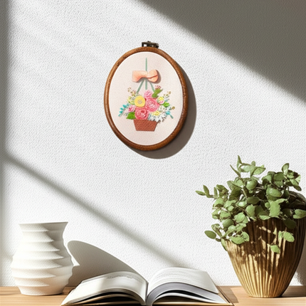 Handmade Embroidery DIY Material Kit Easy to Make Dream Rose Photo Frame Home Decoration Creative Gift - gallery 2