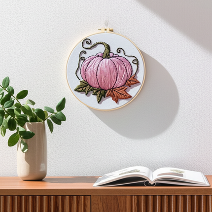 Halloween Stamped Cross Stitch Embroidery Kits with Hoop Cloth Color Thread - gallery 2