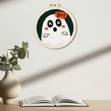 Embroidery Punch Needle Kit with Halloween Pattern DIY Cross Stitch Kits Magic Needle Embroidery Set For Needlework Hom Decor - gallery 2