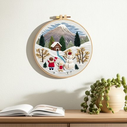 1 high-quality new Christmas series pattern DIY embroidery set material package. The set includes needles, threads, embroidery s - gallery 2