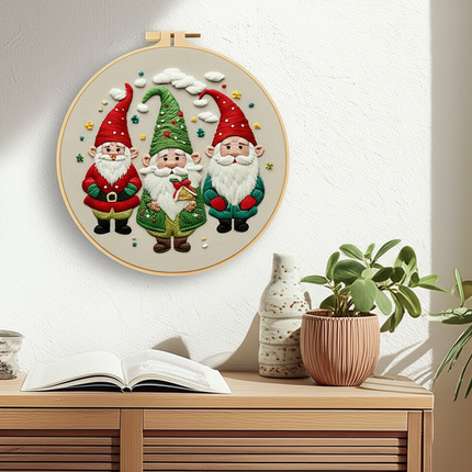 1 high-quality new Christmas series pattern DIY embroidery set material package. The set includes needles, threads, embroidery s - gallery 2