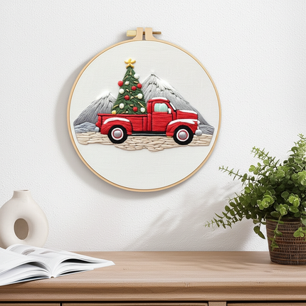 1 high-quality new Christmas series pattern DIY embroidery set material package. The set includes needles, threads, embroidery s - gallery 2