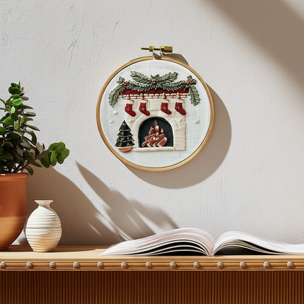 Christmas Cross Stitch Embroidery Kit Includes Embroidery Hoop Embroidery Cloth Threads DIY Embroidery Kit for Beginners Adults - gallery 2