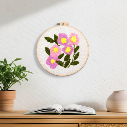 Punch Needle Embroidery Starter Kits for Kids and Adults Beginners Include Instructions Punch Needle Fabric with Floral Pattern - gallery 2