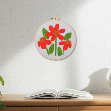 Punch Needle Embroidery Starter Kits for Kids and Adults Beginners Include Instructions Punch Needle Fabric with Floral Pattern - gallery 2