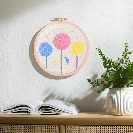Landscape Pattern Punch Needle Embroidery Kit for Beginners Kids DIY Needlework Wool Work Decorative Paintings Home Decor - gallery 2