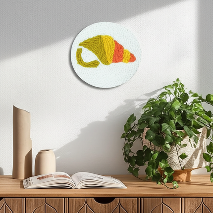 Simple Pattern Punch Needle Embroidery Kit for Beginners Kids DIY Needlework Wool Work Decorative Paintings Home Decor - gallery 2
