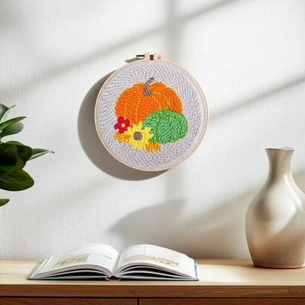 Landscape Pattern Punch Needle Embroidery Kit for Beginners Kids DIY Needlework Wool Work Decorative Paintings Home Decor - gallery 2
