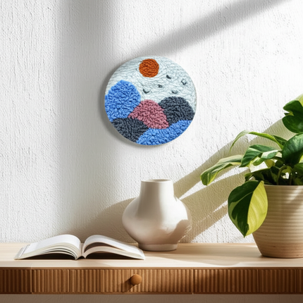 Mountains Scenery Punch Needle Embroidery Kit with Yarn for Beginners DIY Needlework Wool Work Decorative Paintings Home Decor - gallery 2