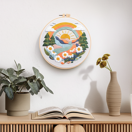 Animal Landscape Stitching Sewing Kit Included Hand Embroidery Kit For Adults Embroidery Kit Accessories & Hoop Gift - gallery 2