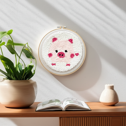 Punch Needle Kits for Beginners Animal Pattern with Hoop Embroidery Punch Needle Starter Craft Set Easy for Adults and Children - gallery 2
