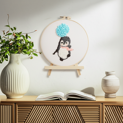 GATYZTORY Punch Needle Embroidery Kit, DIY Punch Needle Painting Set Handmade Material Pack, Panda Animal Style, Home Decoration - gallery 2