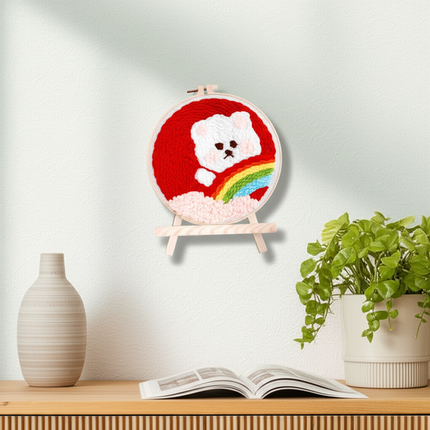 GATYZTORY Punch Needle Embroidery Kit, DIY Punch Needle Painting Set Handmade Material Pack, Panda Animal Style, Home Decoration - gallery 2
