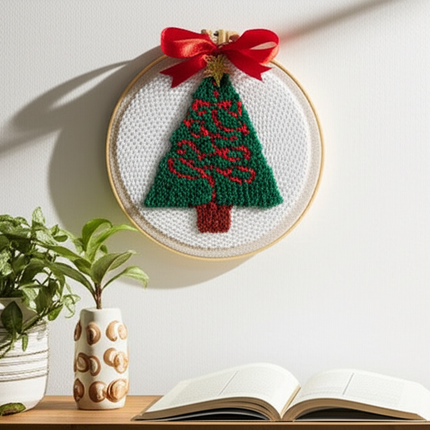 Soft Yarn Christmas Punch Needle Embroidery Kit for Beginners Xmas Tree Christmas Decorations for Home DIY Craft Kits - gallery 2