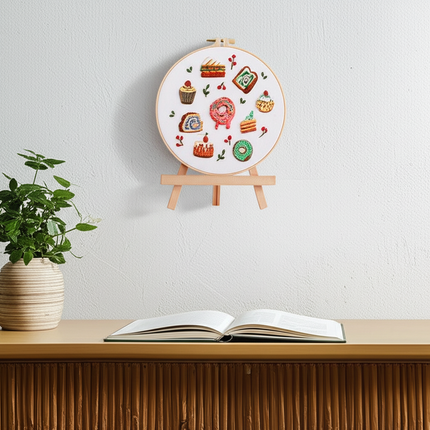 Mixed Style Embroidery Kit with EN Instructions,Thread, Stamped Cloth,Needle for DIY Room Decor - gallery 2