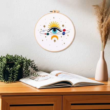 Eye Embroidery Starter kit with Patterns, DIY Adult Beginner Cross Stitch Kits, Including Colored Threads and Needles - gallery 2