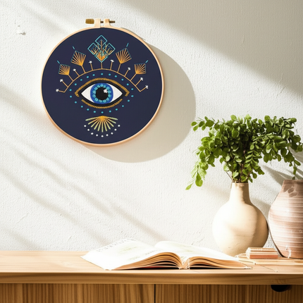 Eye Embroidery Starter kit with Patterns, DIY Adult Beginner Cross Stitch Kits, Including Colored Threads and Needles - gallery 2