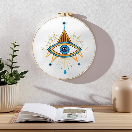 Eye Embroidery Starter kit with Patterns, DIY Adult Beginner Cross Stitch Kits, Including Colored Threads and Needles - gallery 2