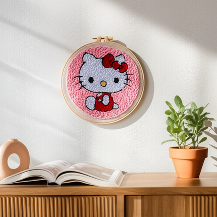 Punch Needle Embroidery Starter Kit Punch Needle Kits Cartoon Pattern Embroidery Pen For Adults Kids Beginner Gift Home Decor - gallery 2