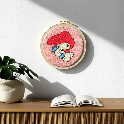 Punch Needle Embroidery Starter Kit Punch Needle Kits Cartoon Pattern Embroidery Pen For Adults Kids Beginner Gift Home Decor - gallery 2