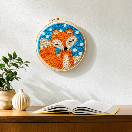 CHENISTORY Punch Needle Embroidery Kit Cartoon Animal Starter Set  For Adult Beginner Funny Kit Needlework DIY Craft - gallery 2