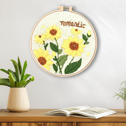 30x40cm Floral 3D DIY Embroidery Painting Kits Craft Stitching Punch Needle Set Cross Stitch Sewing Home Decor Magic Tufting Kit - gallery 2