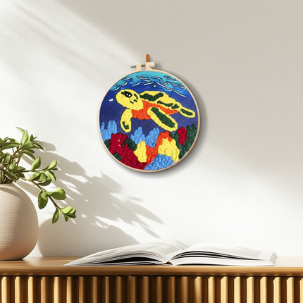 Cartoon Animal Punch Needle Embroidery Kit for Beginner Landscape Rug Tufting Coaster Yarn Punch Coaster Set For DIY Crafted - gallery 2