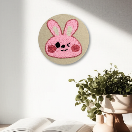 Cute Cartoon Animal Punch Needle Embroidery Kit for Beginners Soft Yarn Needlework Embroidery Set Home Decor - gallery 2