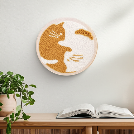 Cute Cartoon Animal Punch Needle Embroidery Kit for Beginners Soft Yarn Needlework Embroidery Set Home Decor - gallery 2