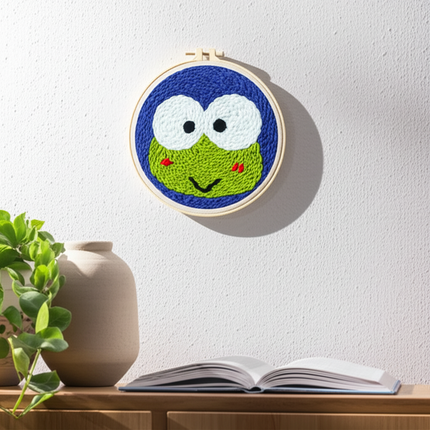Cute Cartoon Animal Punch Needle Embroidery Kit for Beginners Soft Yarn Needlework Embroidery Set Home Decor - gallery 2