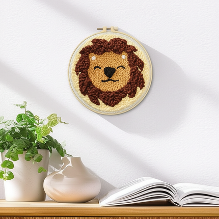 Cute Cartoon Animal Punch Needle Embroidery Kit for Beginners Soft Yarn Needlework Embroidery Set Home Decor - gallery 2