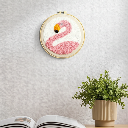 Cute Cartoon Animal Punch Needle Embroidery Kit for Beginners Soft Yarn Needlework Embroidery Set Home Decor - gallery 2