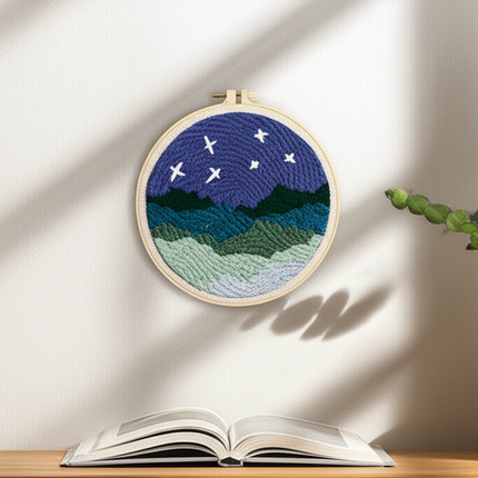 CHENISTORY-Punch Needle Embroidery Landscape Kits Sewing Kit Needlework Cross Stitch Beginner Kits For Adult Funny Embroidery - gallery 2