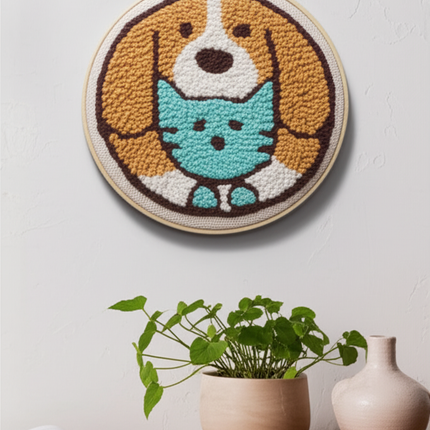 GATYZTORY punch needle embroidery kits Cute Animals Simple Easy for beginners Yarn Sewing accessories adult crafts Diy Set Gift - gallery 2